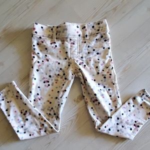Adorable Girls Polka Dot Strechy Jeans